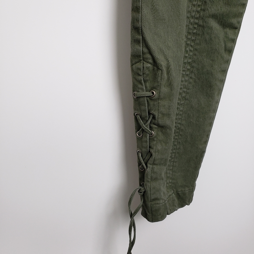 Scripted Rio Green Side Lace Up Buckle Pants - Picture 5 of 7
